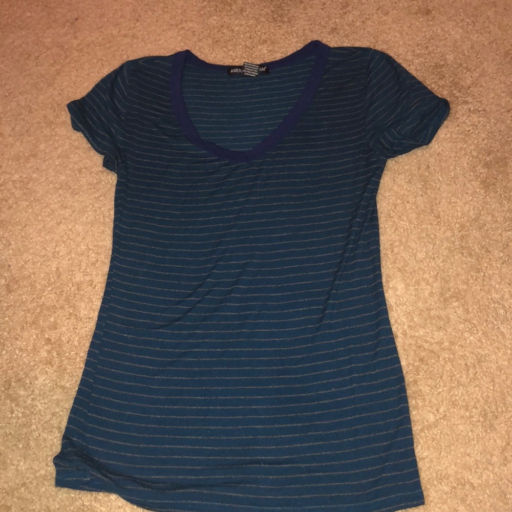 V-neck striped shirt